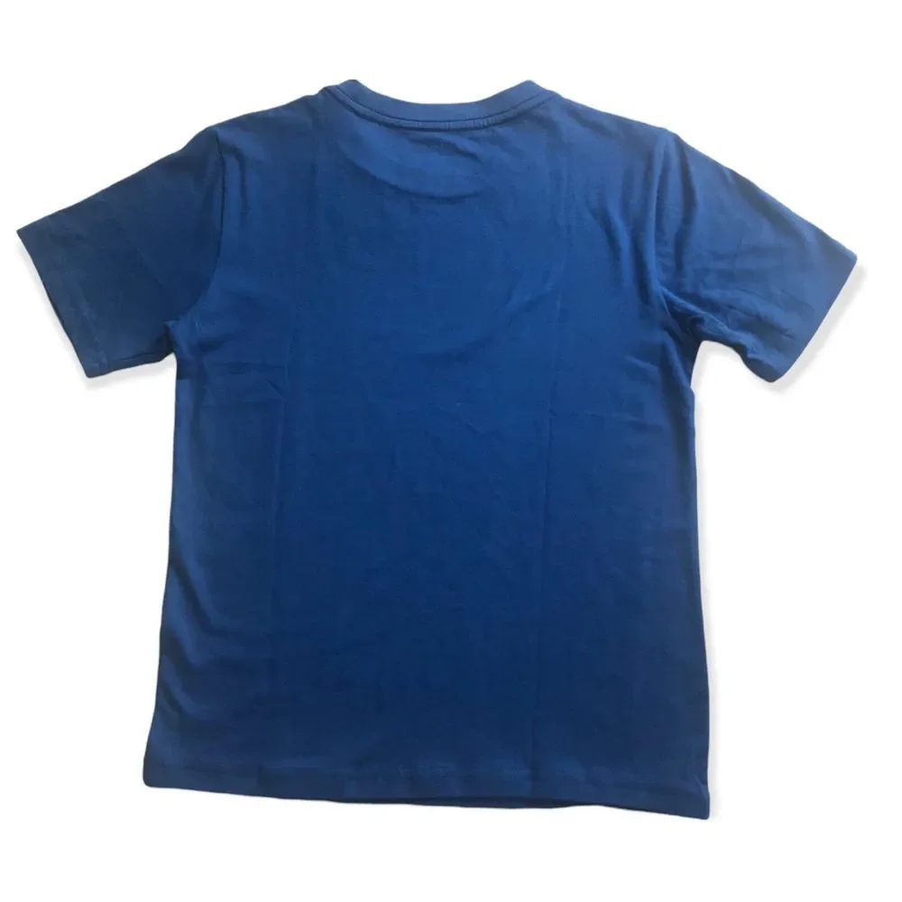 Tommy Hilfiger Boy Short Sleeve Ken‎ Crew Neck Logo Tee - Blue Lolite/Size 7